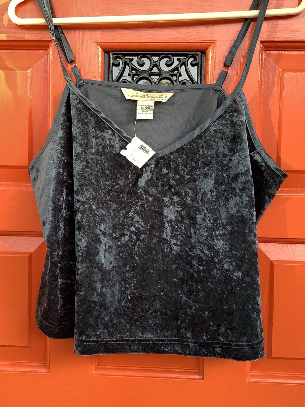Lane Bryant Intimates CAMIsole Faux Black Velvet SZ 18/20 XXL